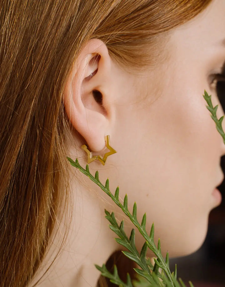 Gold-Plated Star Earrings | Women's Jewellery-Nora Luxe