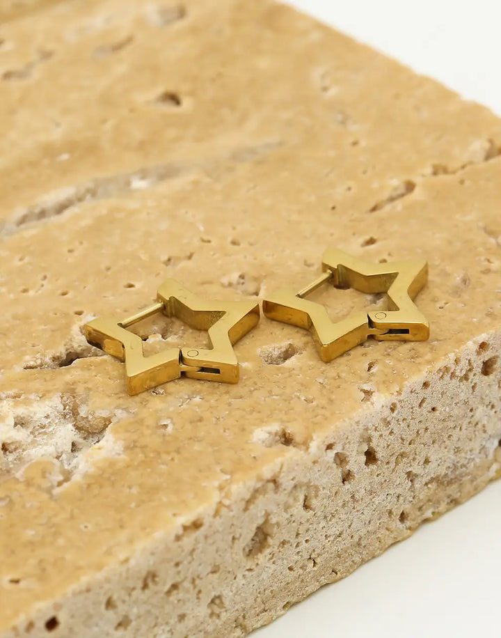 Gold-Plated Star Earrings | Women's Jewellery-Nora Luxe