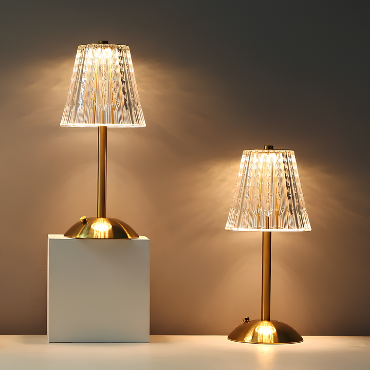 Golden Crystal Table Lamp - Aurora Luxe-Classic-Nora Luxe