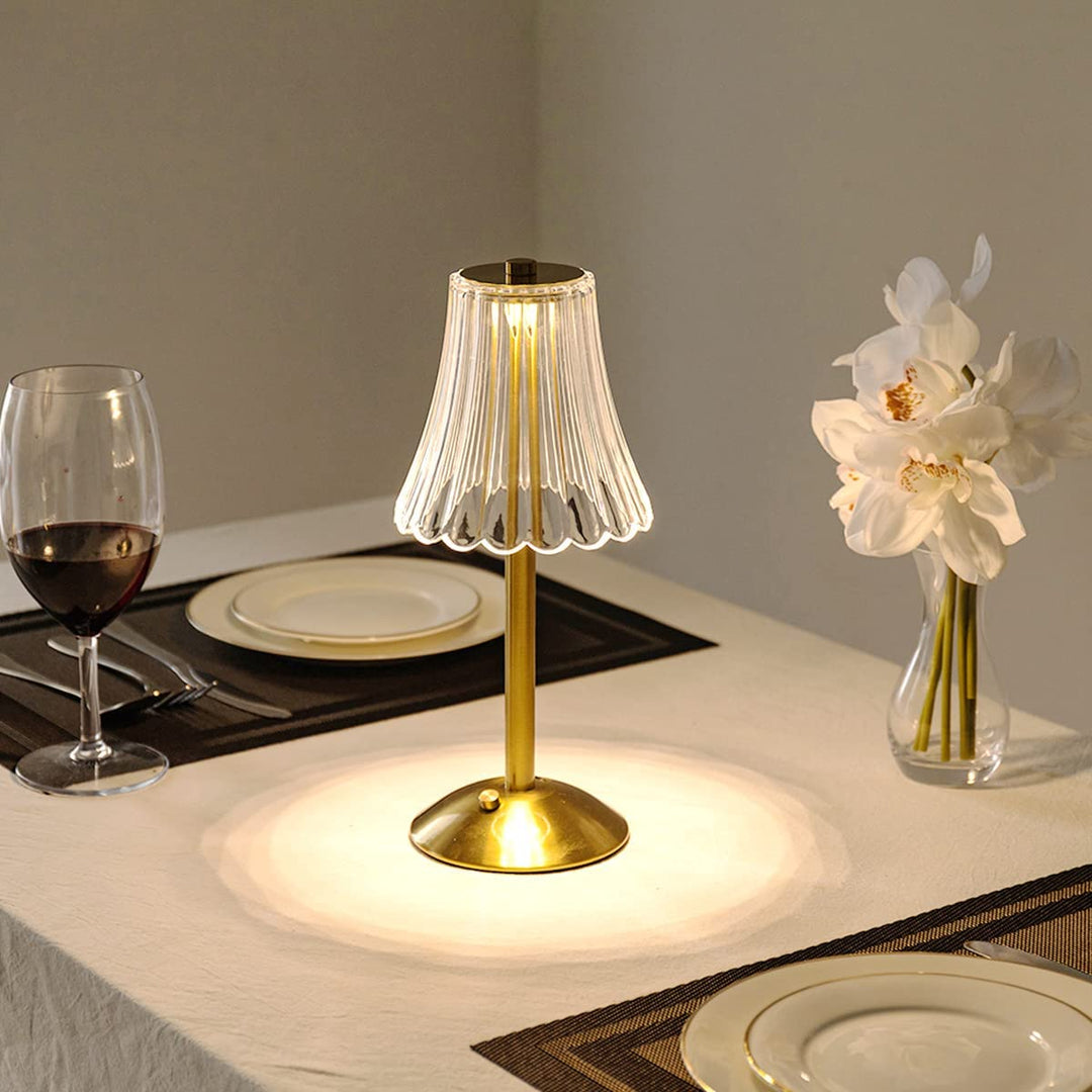 Golden Crystal Table Lamp - Aurora Luxe-Classic-Nora Luxe