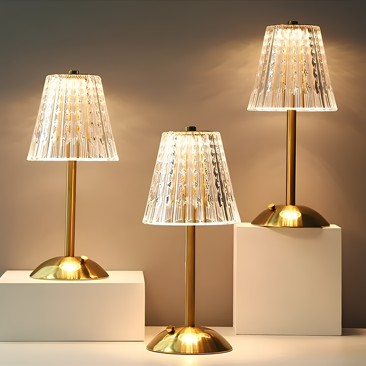 Golden Crystal Table Lamp - Aurora Luxe-Classic-Nora Luxe