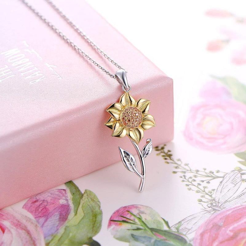 Golden Sunflower Necklace-Nora Luxe