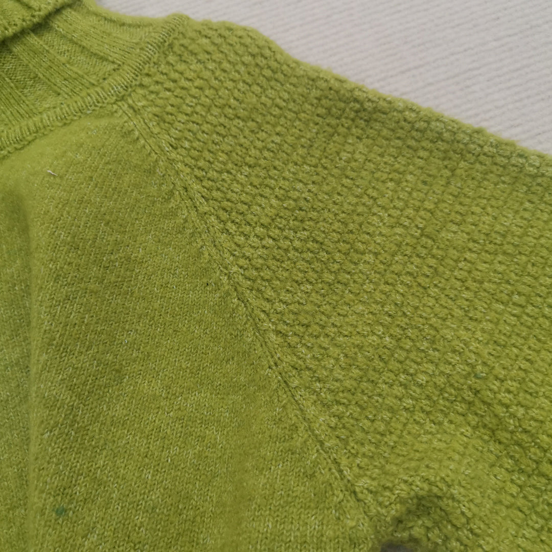 Grass Green Oversized Knitted Women's Turtleneck Sweater - Nora-S-Nora Luxe