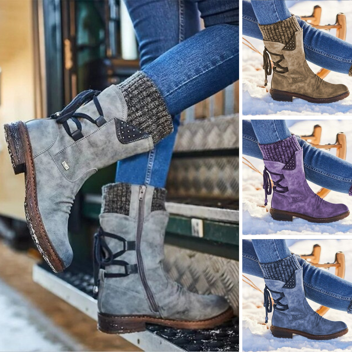 Half-height Snow Boots for Women - Bianca-Brown-3.5-Nora Luxe