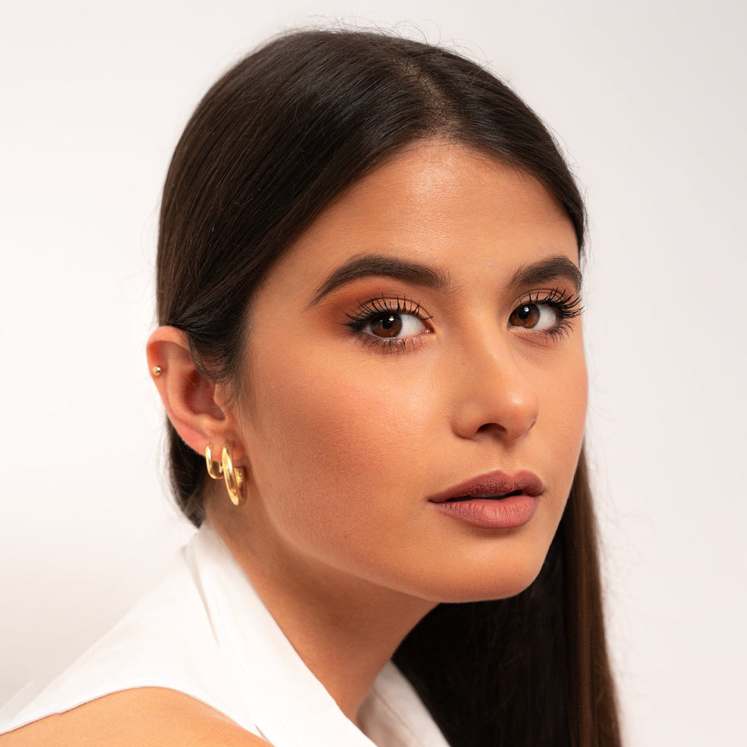 Half-Round Earrings - Elodie-Gold-Nora Luxe