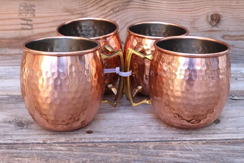 Hammered Copper Mug Set - ChillCopper-Nora Luxe