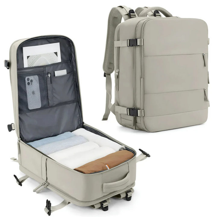 Hand luggage suitcase with Spacious Capacity - TravelMate-Brown-Nora Luxe