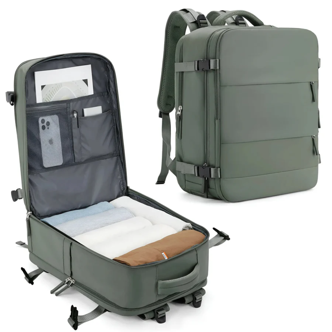 Hand luggage suitcase with Spacious Capacity - TravelMate-Green-Nora Luxe