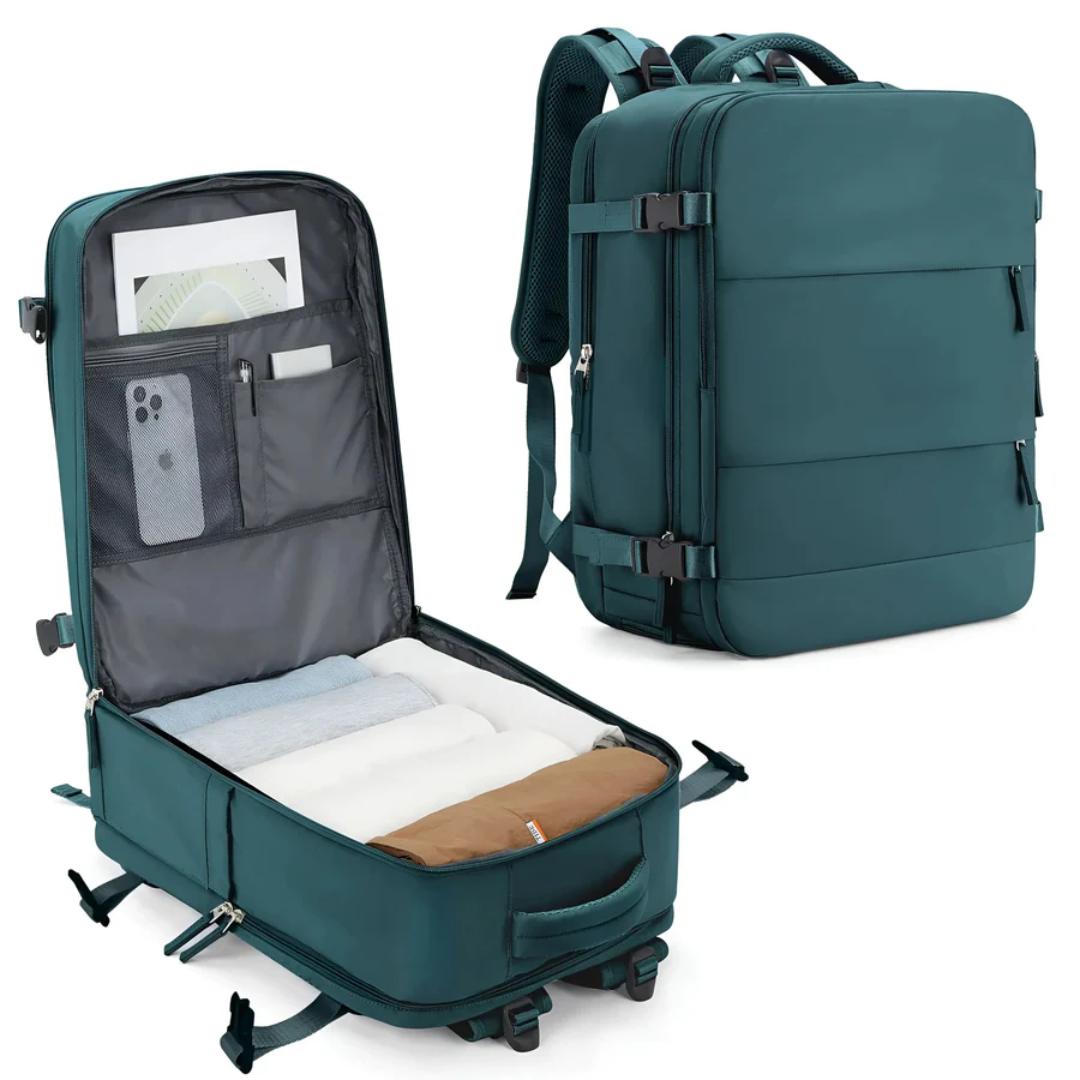 Hand luggage suitcase with Spacious Capacity - TravelMate-Peacock Blue-Nora Luxe