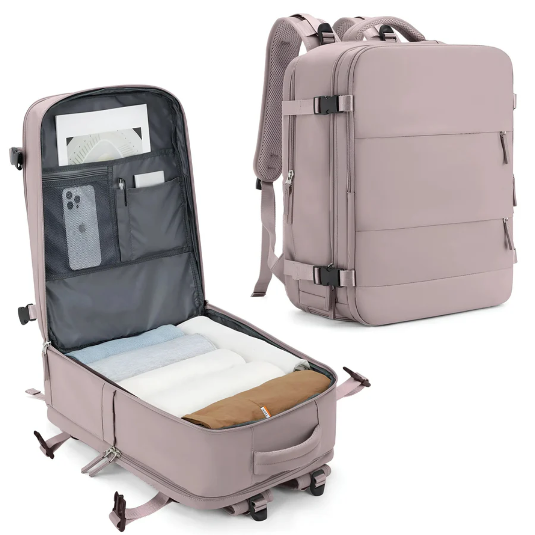 Hand luggage suitcase with Spacious Capacity - TravelMate-Pink-Nora Luxe