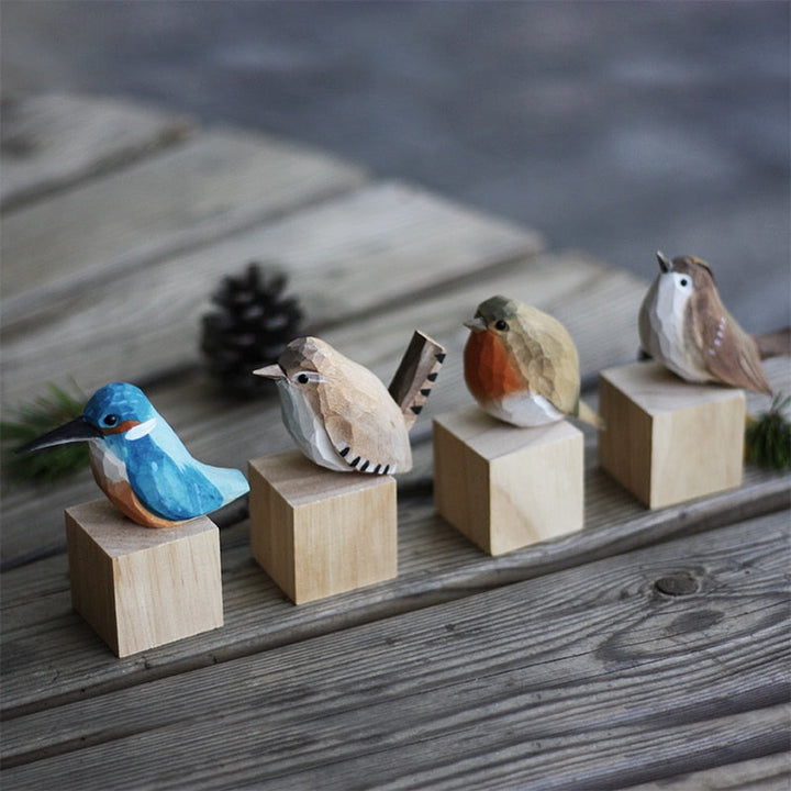 Handmade Wooden Birds - AuriBirds-Redbreast-Nora Luxe