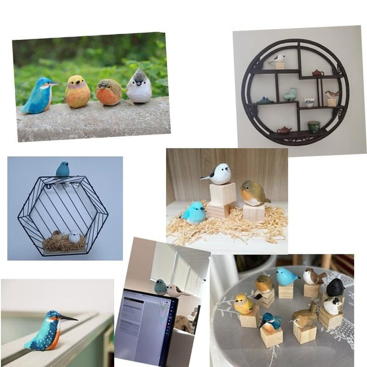 Handmade Wooden Birds - AuriBirds-Redbreast-Nora Luxe