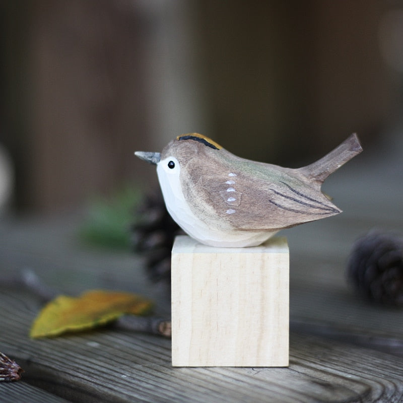 Handmade Wooden Birds - AuriBirds-Sparrow-Nora Luxe