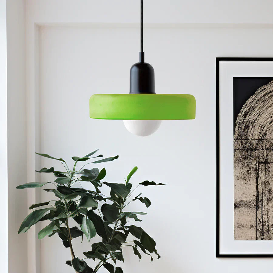 Hanging Ceiling Lamp - NordicLuxe-Green-Black-9.84" x 7.09"-Nora Luxe