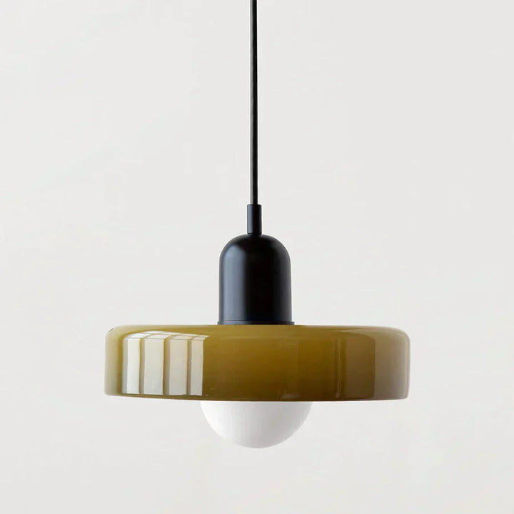 Hanging Ceiling Lamp - NordicLuxe-Olive green-Black-9.84" x 7.09"-Nora Luxe