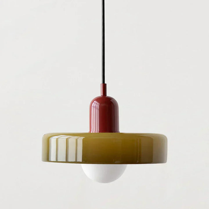 Hanging Ceiling Lamp - NordicLuxe-Olive green-Red-9.84" x 7.09"-Nora Luxe