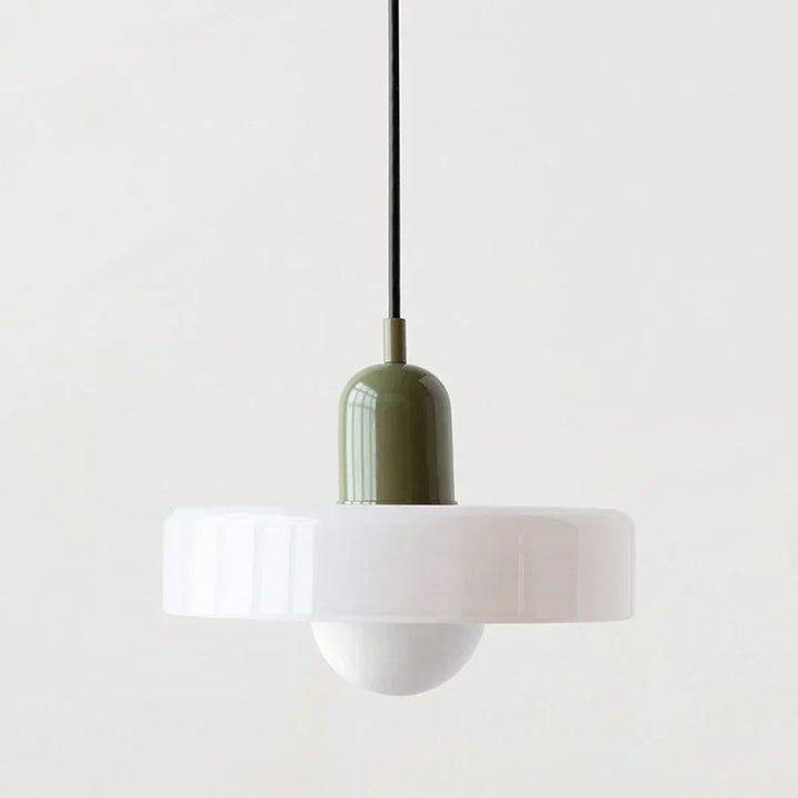 Hanging Ceiling Lamp - NordicLuxe-White-Green-9.84" x 7.09"-Nora Luxe
