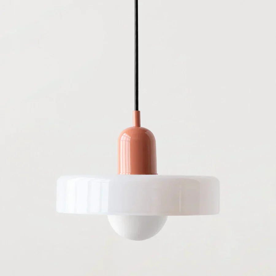 Hanging Ceiling Lamp - NordicLuxe-White-Pink-9.84" x 7.09"-Nora Luxe