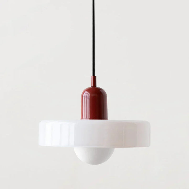 Hanging Ceiling Lamp - NordicLuxe-White-Red-9.84" x 7.09"-Nora Luxe