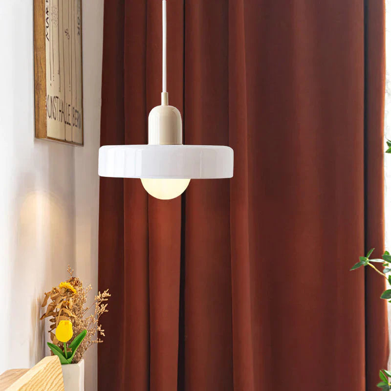 Hanging Ceiling Lamp - NordicLuxe-White-Red-9.84" x 7.09"-Nora Luxe