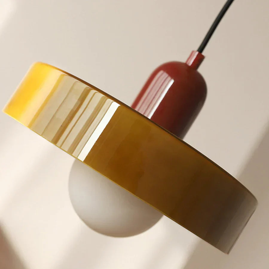 Hanging Ceiling Lamp - NordicLuxe-White-Red-9.84" x 7.09"-Nora Luxe
