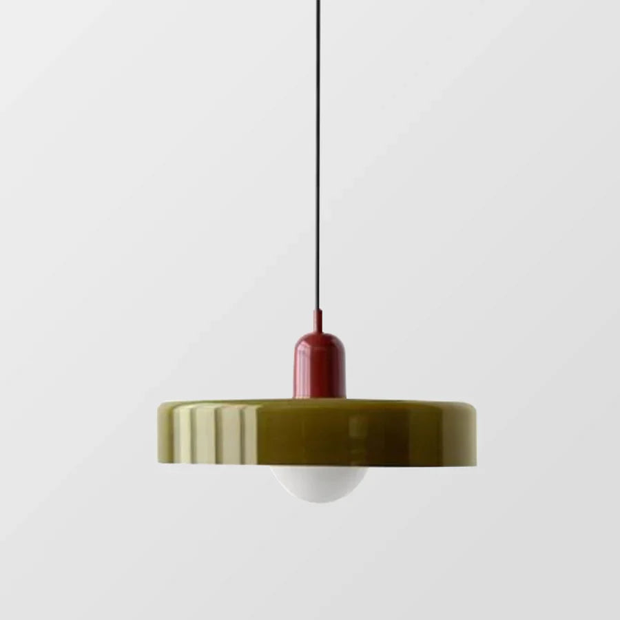 Hanging Ceiling Lamp - NordicLuxe-White-Red-9.84" x 7.09"-Nora Luxe