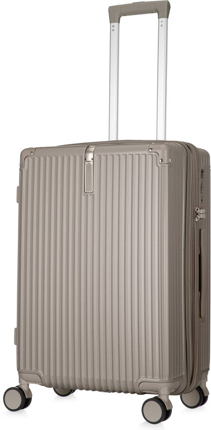 Hard case suitcase with extras – Mykonos-Gray-S (39 L)-Nora Luxe