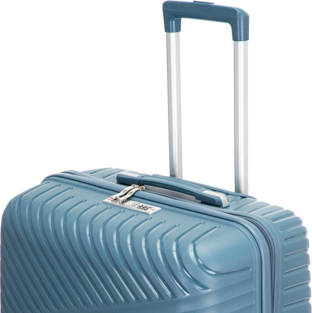 Hard Shell Blue Suitcase – Amalfi-M (65 L)-Nora Luxe