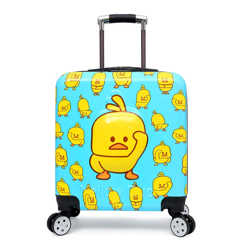 Hard-shell children's suitcase – Seoul-Blue Duck-Nora Luxe