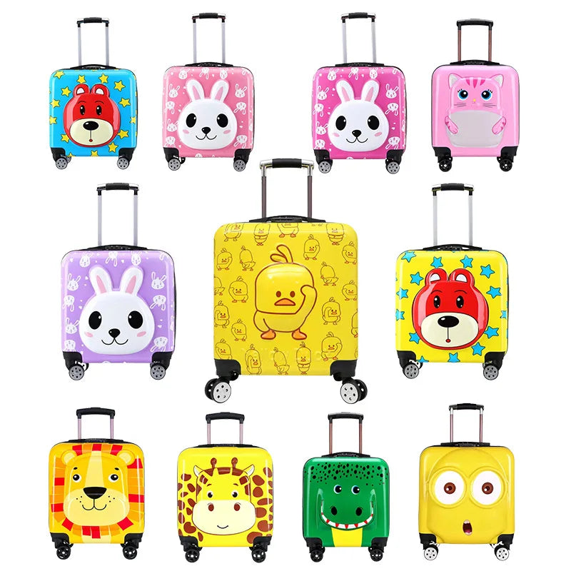 Hard-shell children's suitcase – Seoul-Yellow Bear-Nora Luxe