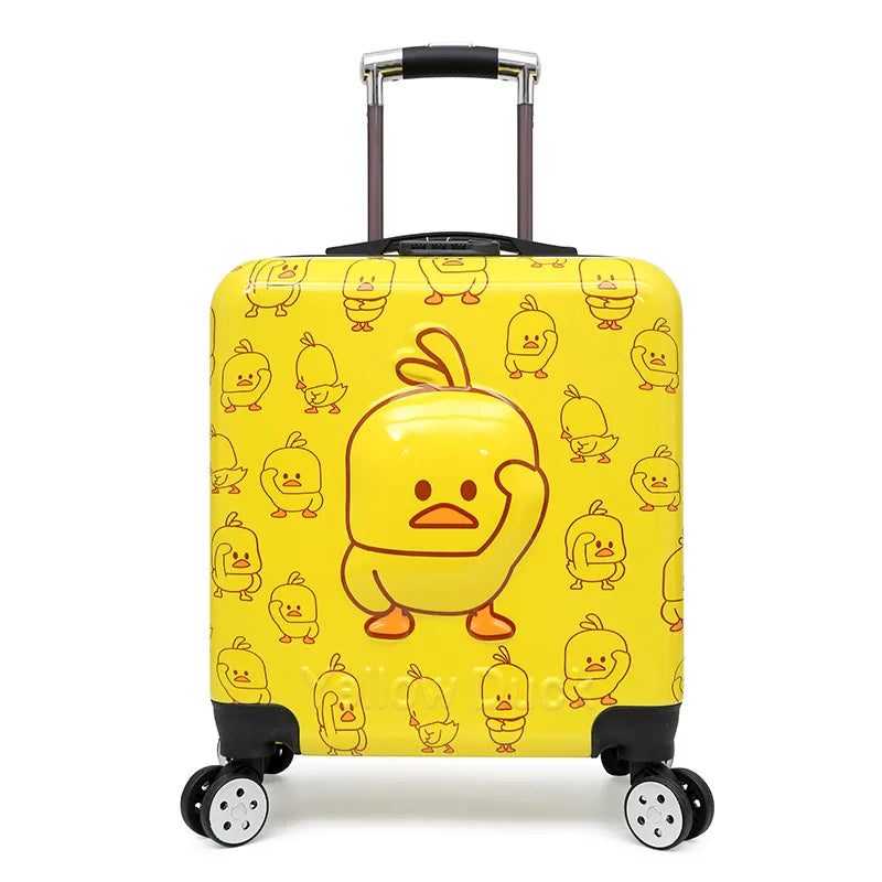 Hard-shell children's suitcase – Seoul-Yellow duck-Nora Luxe