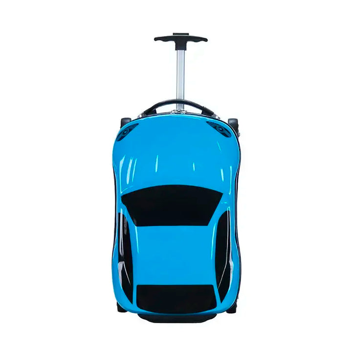 Hard-shell children's suitcase with car design – Turin-Blue-Nora Luxe