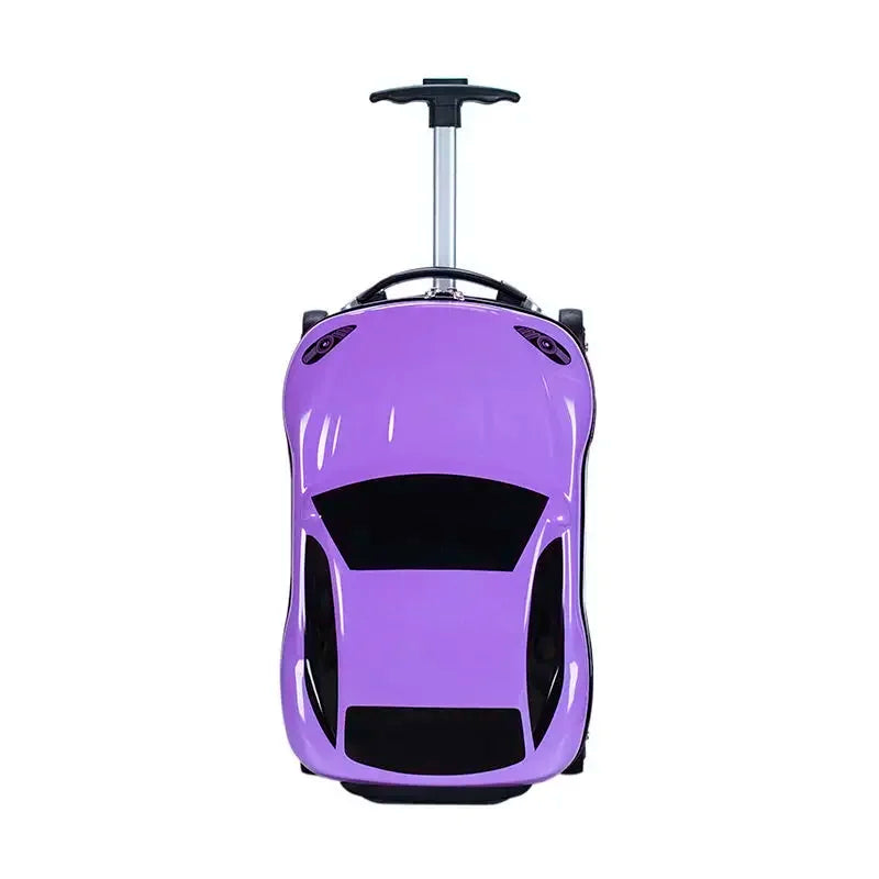 Hard-shell children's suitcase with car design – Turin-Purple-Nora Luxe