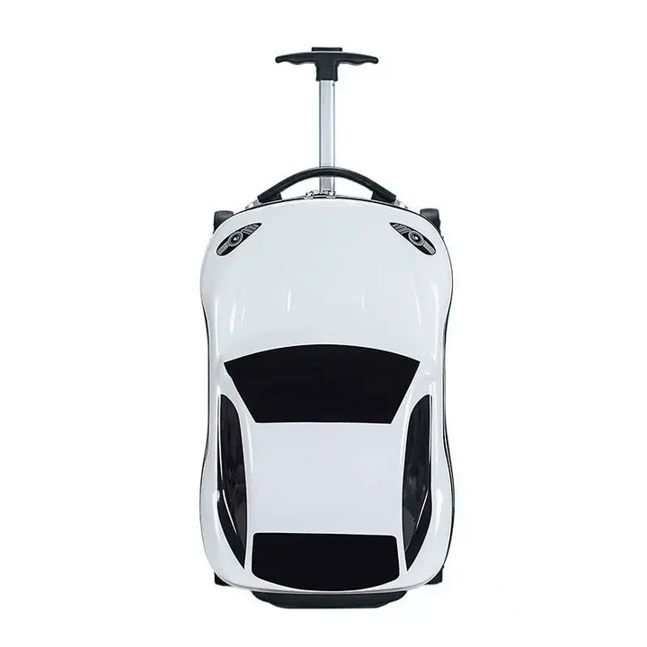 Hard-shell children's suitcase with car design – Turin-White-Nora Luxe