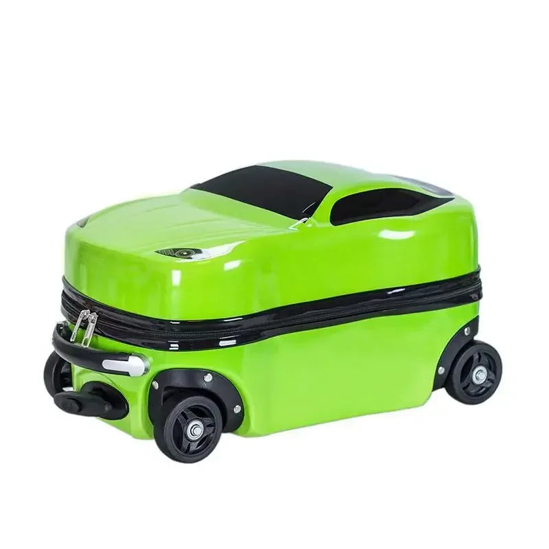 Hard-shell children's suitcase with car design – Turin-Yellow-Nora Luxe