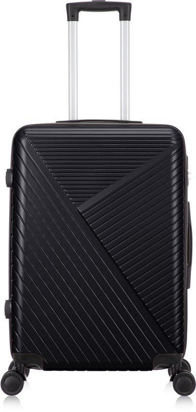 Hard-shell suitcase – Cordoba-Black-M (63L)-Nora Luxe
