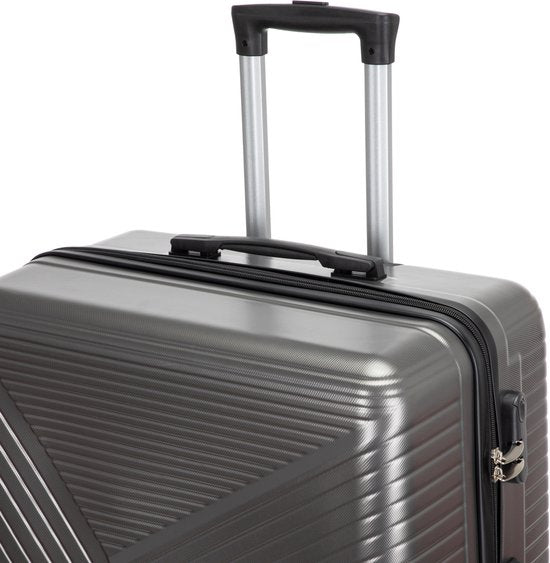 Hard-shell suitcase – Cordoba-Silver-M (63L)-Nora Luxe