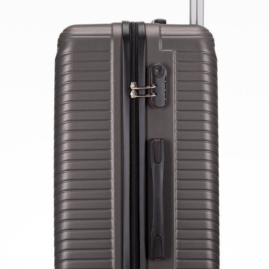 Hard-shell suitcase – Cordoba-Silver-M (63L)-Nora Luxe