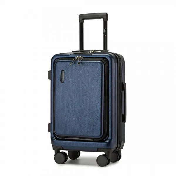 Hard-shell suitcase – Denver-Blue-S (40 L)-Nora Luxe