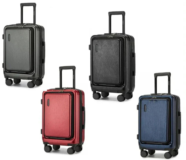 Hard-shell suitcase – Denver-Blue-S (40 L)-Nora Luxe