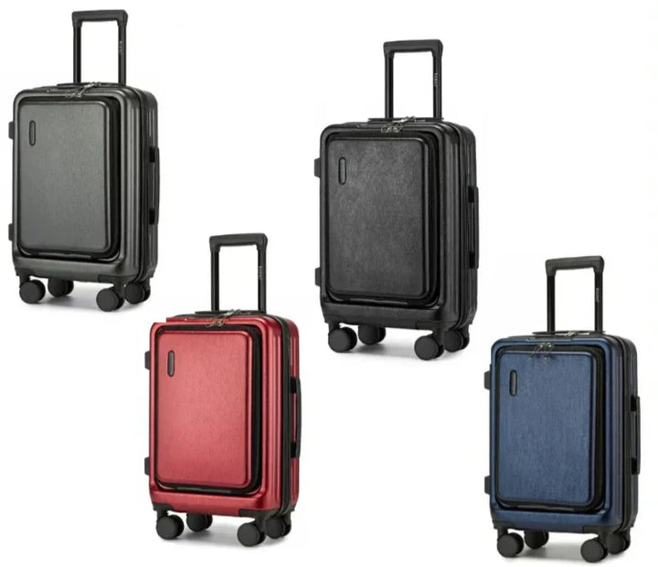 Hard-shell suitcase – Denver-Blue-S (40 L)-Nora Luxe