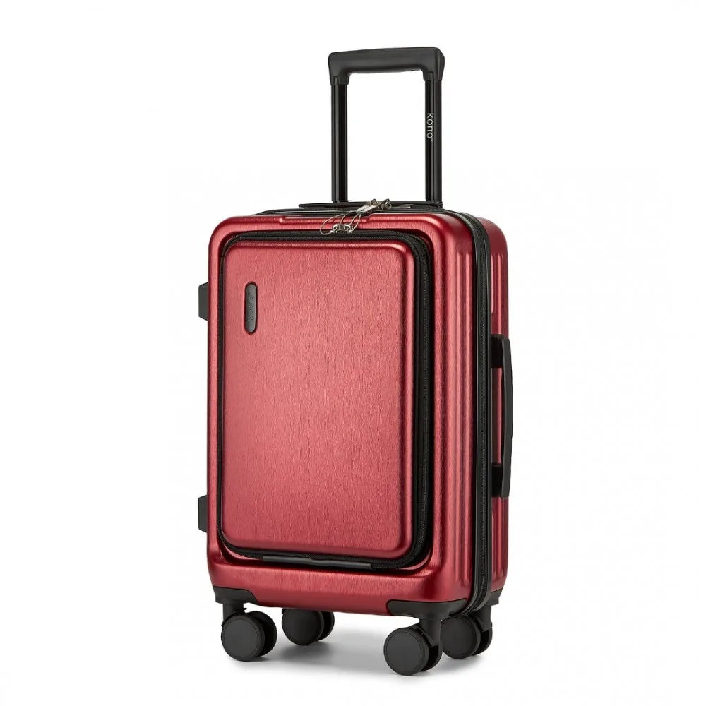 Hard-shell suitcase – Denver-Red-S (40 L)-Nora Luxe