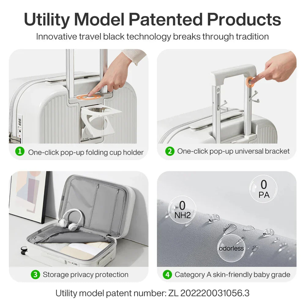 Hard-shell suitcase – Lyon-Black-S (42 L)-Nora Luxe