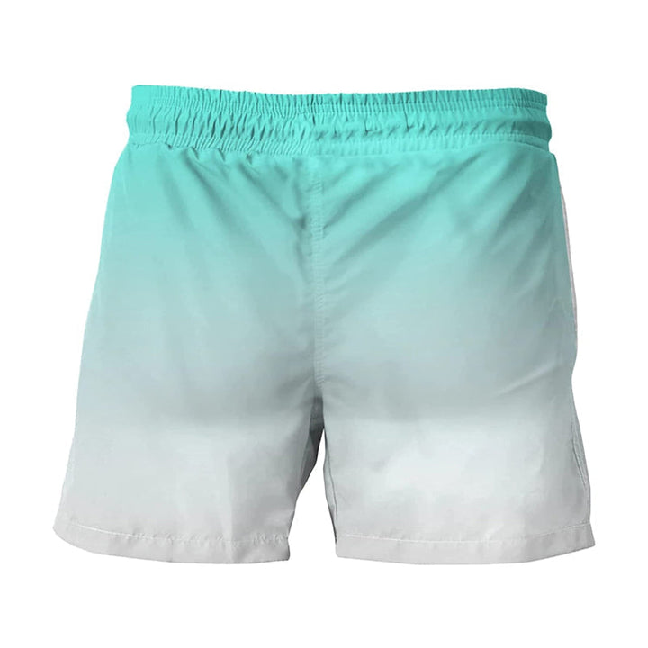 Hawaii Men's Swim Shorts with Elastic Waistband – Fabio-Blue-2XS-Nora Luxe