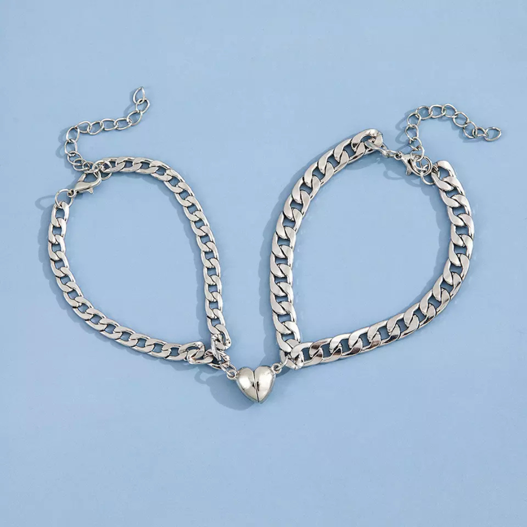Heart Bracelet Set - Liora-Silver-Nora Luxe