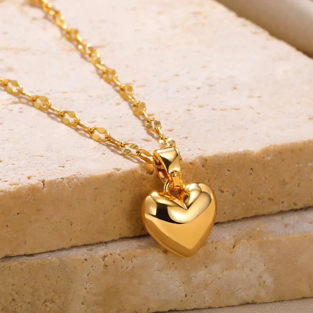 Heart Pendant Necklace | Elegant Jewellery for Women-Concave Heart-Nora Luxe