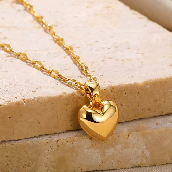 Heart Pendant Necklace | Elegant Jewellery for Women-Concave Heart-Nora Luxe
