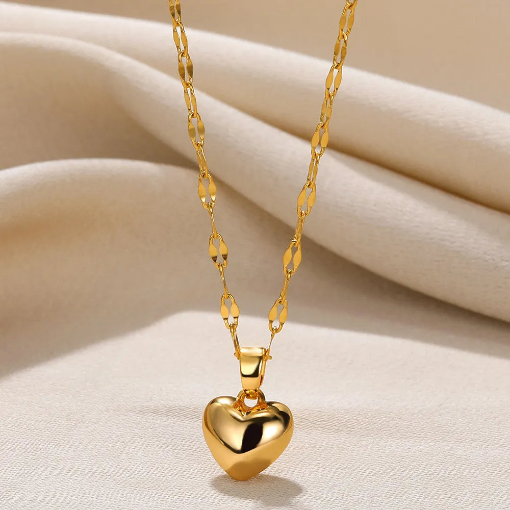 Heart Pendant Necklace | Elegant Jewellery for Women-Concave Heart-Nora Luxe