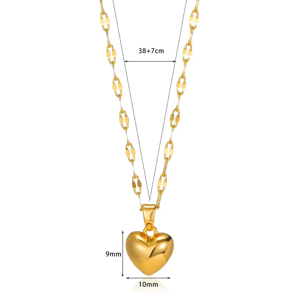 Heart Pendant Necklace | Elegant Jewellery for Women-Concave Heart-Nora Luxe