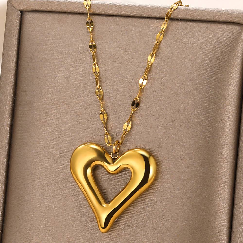 Heart Pendant Necklace | Elegant Jewellery for Women-Concave Heart-Nora Luxe